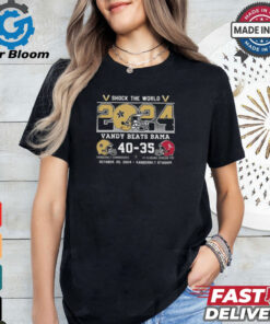 Original Shock The World 2024 Vandy Beats Bama Vanderbilt 40 35 Alabama Shirt