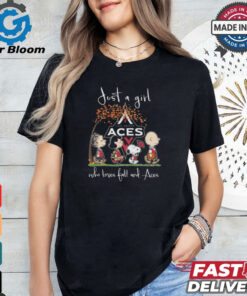 Peanuts Characters Just A Girl Who Loves Fall And Las Vegas Aces 2024 Shirt