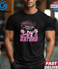 Peanuts Characters Together We Can Create A Future Without Breast Cancer Snoopy Florida Gators Shirt