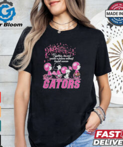 Peanuts Characters Together We Can Create A Future Without Breast Cancer Snoopy Florida Gators Shirt