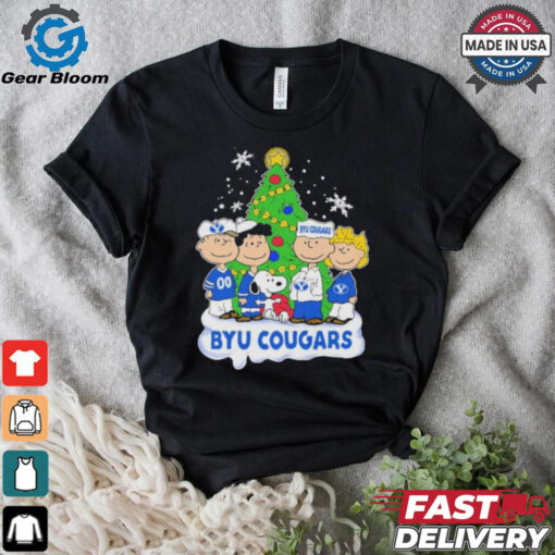 Peanuts Characters X Byu Cougars Christmas Shirt