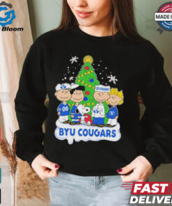 Peanuts Characters X Byu Cougars Christmas Shirt