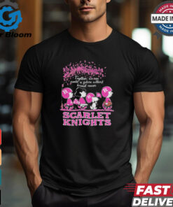 Peanuts Characters x Rutgers Scarlet Knights Together We Can Create A Future Without Breast Cancer Shirt