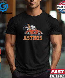 Peanuts Snoopy And Astros Notre Dame Football Driving Car Shirt