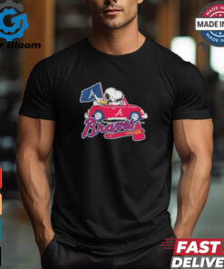 Peanuts Snoopy And Woodstock X Atlanta Braves October Driving Car Shirt