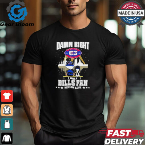 Peanuts X The Bills 65th Anniversary 1959 2024 Fan Win Or Lose Shirt