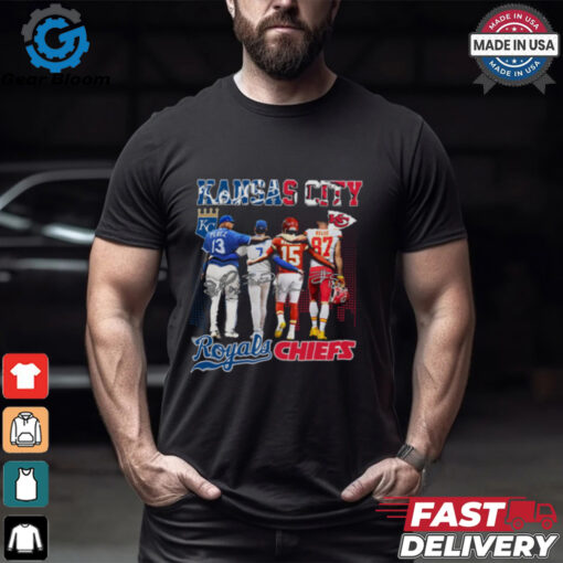 Perez Witt Jr., Mahomes, Kelce Royals Chiefs Tee shirt