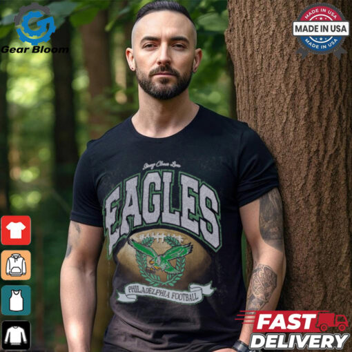 Philadelphia Eagles Stoney Clover Lane x ’47 Black Glitter Rocker Retro Tubular T Shirt