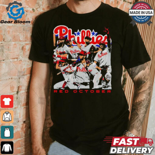 Philadelphia Phillies Red October starting line up shirt