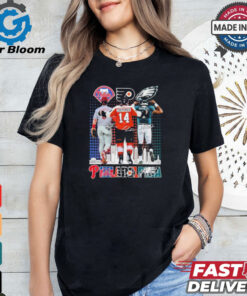 Philadelphia Sean Couturier, Bryce Harper And Jalen Hurts Signatures 2024 Shirt