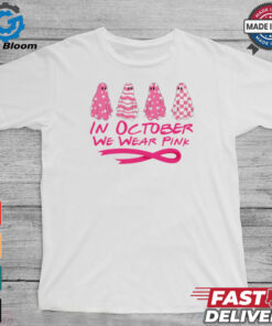 Pink ghost October Breast Cancer Awareness shirt