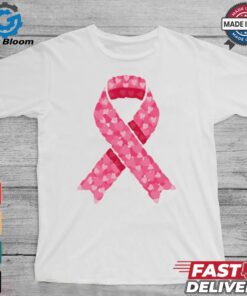 Pink ribbon heart October Breast Cancer Awareness shirt