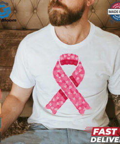 Pink ribbon heart October Breast Cancer Awareness shirt