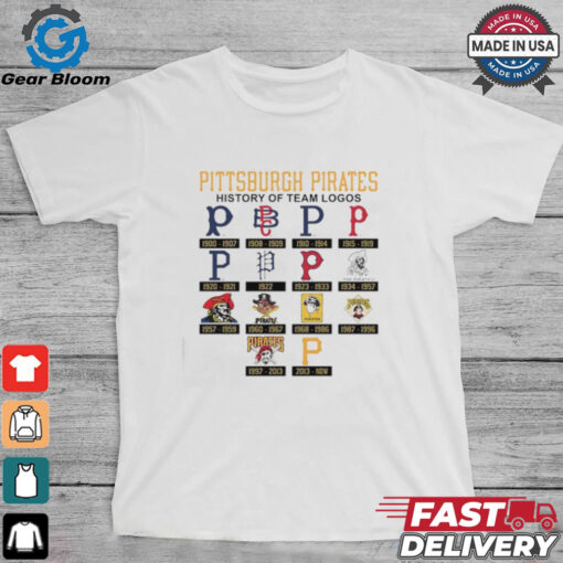 Pittsburgh Pirates history of team logos shirt