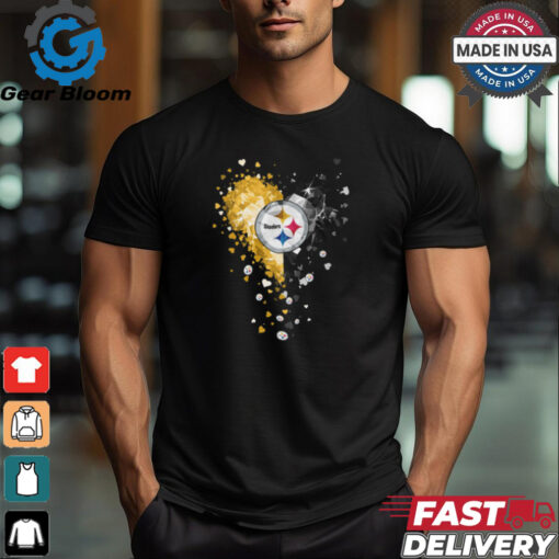 Pittsburgh Steelers Crystal Heart Shirt