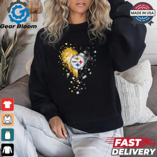 Pittsburgh Steelers Crystal Heart Shirt