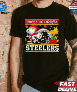 Pittsburgh Steelers Snoopy and Woodstock Happy Holidays shirt