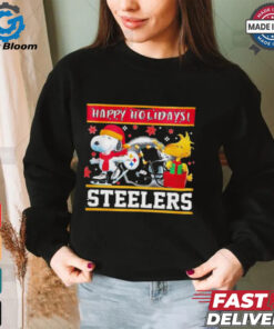 Pittsburgh Steelers Snoopy and Woodstock Happy Holidays shirt