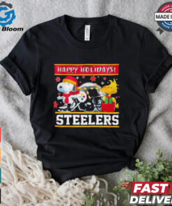 Pittsburgh Steelers Snoopy and Woodstock Happy Holidays shirt