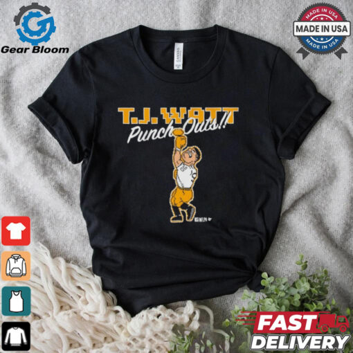 Pittsburgh Steelers T.J. Watt Punch Outs Pixel t shirt