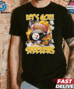 Pittsburgh Steelers Vintage Helmets Let’s Go Steelers Shirt