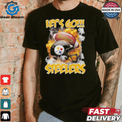 Pittsburgh Steelers Vintage Helmets Let’s Go Steelers Shirt