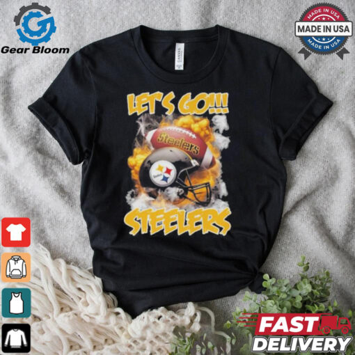 Pittsburgh Steelers Vintage Helmets Let’s Go Steelers Shirt