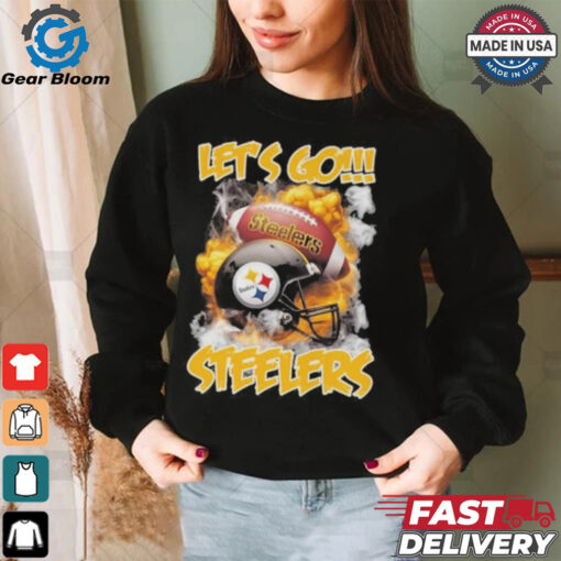 Pittsburgh Steelers Vintage Helmets Let’s Go Steelers Shirt