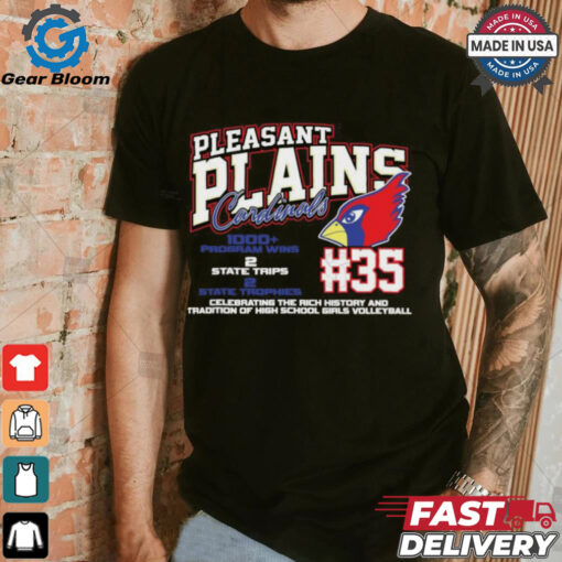 Pleasant Plains Cardinals #35 Celebrating The Rich History And Tradition Of High School Girls Volleyball Shirt