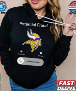 Potential fraud Minnesota Vikings slide to answer shirt