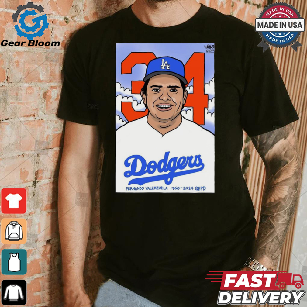 RIP Fernando Valenzuela LA Dodgers 1960 2024 QEPD Cartoon t shirt RIP Fernando Valenzuela LA Dodgers 1960 2024 QEPD Cartoon t shirt