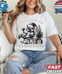 Raccoon drinking wine just waiting for Christmas shirt