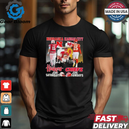 Raiola Mahomes Nebraska Huskers On Saturdays X Kansas City Chiefs On Sundays Signatures Shirt