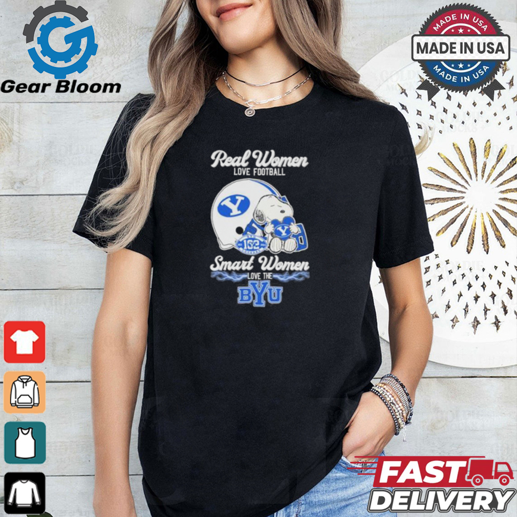 Real Women Love Football Smart Women Love The BYU Cougars X Snoopy Shirt Real Women Love Football Smart Women Love The BYU Cougars X Snoopy Shirt