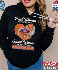 Real Women Love Football Smart Women Love The Clemson Tigers Heart Diamond 2024 shirt