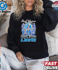 Real Women Love Football Smart Women Love The Detroit Lions Football Team 2024 Shirt