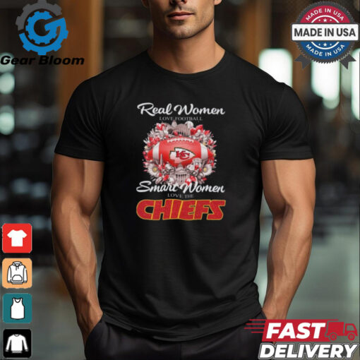 Real Women Love Football Smart Women Love The Kansas City Chiefs Flower Shirt