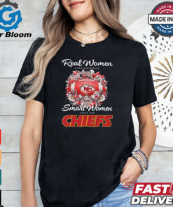 Real Women Love Football Smart Women Love The Kansas City Chiefs Flower Shirt