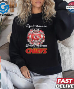 Real Women Love Football Smart Women Love The Kansas City Chiefs Flower Shirt