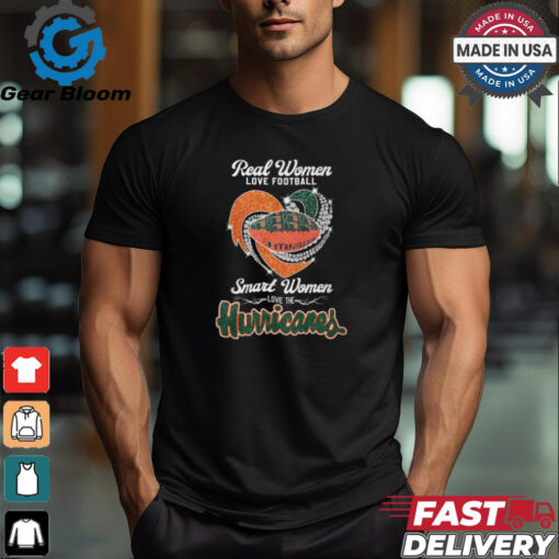 Real Women Love Football Smart Women Love The Miami Hurricanes 2024 Shirt