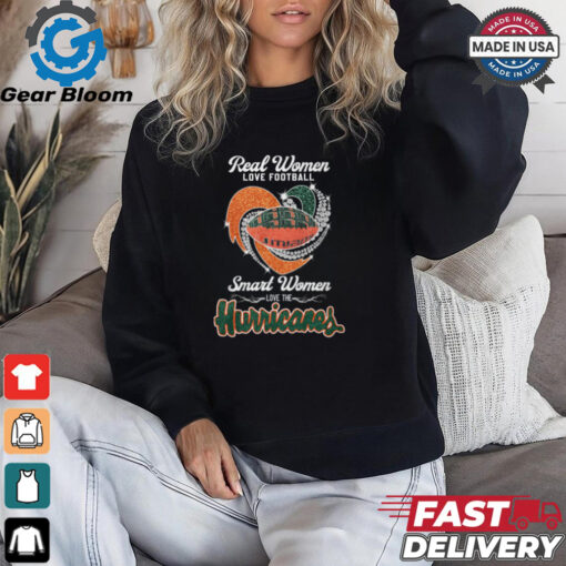 Real Women Love Football Smart Women Love The Miami Hurricanes 2024 Shirt