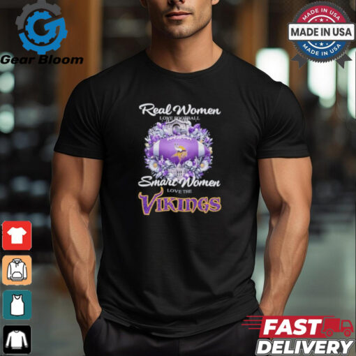 Real Women Love Football Smart Women Love The Minnesota Vikings X Vintage Diamonds Shirt