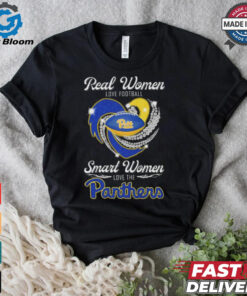 Real Women Love Football Smart Women Love The Panthers Diamond Heart Shirt