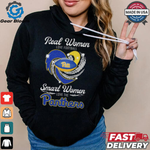 Real Women Love Football Smart Women Love The Panthers Diamond Heart Shirt