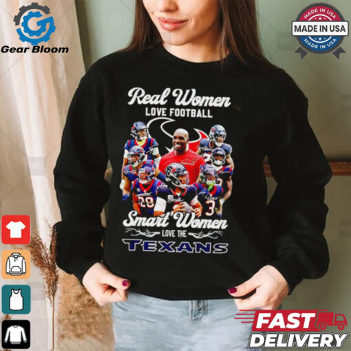 Real women love football smart women love the Houston Texans 2024 shirt