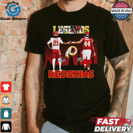 Redskins legends Taylor and Riggins signatures shirt