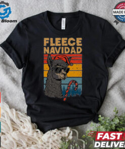 Retro fleece navidad llama Christmas shirt