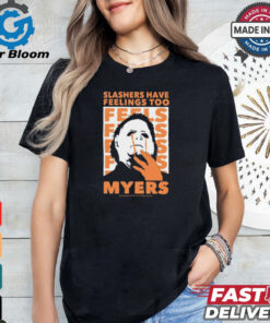 Riot Society Halloween 2024 Michael Myers Slashers Have Feelings Too Painting t shirt