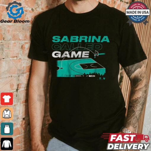 Sabrina Ionescu Called Game from the Logo Shirt