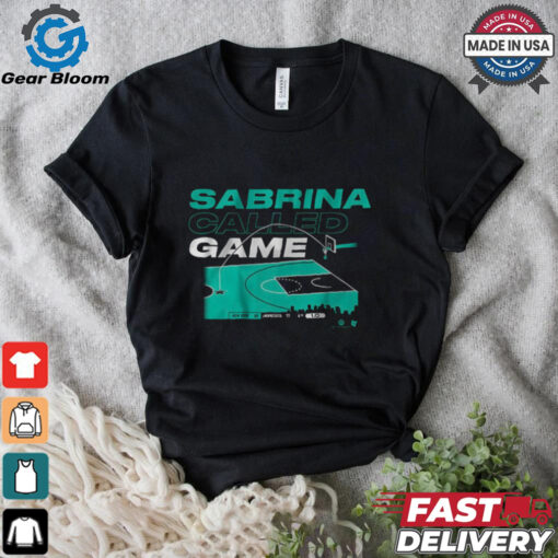 Sabrina Ionescu Called Game from the Logo Shirt